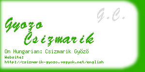 gyozo csizmarik business card