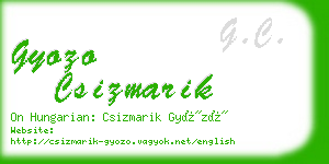 gyozo csizmarik business card